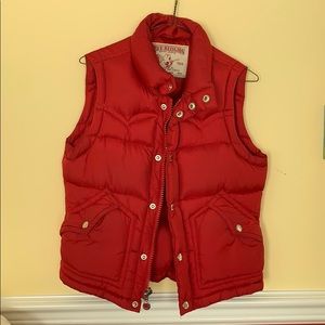 True Religion Red Goose Down Jacket